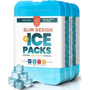 Packers Ice Packs for Lunch Boxes & Coolers - Freezer Packs - Original